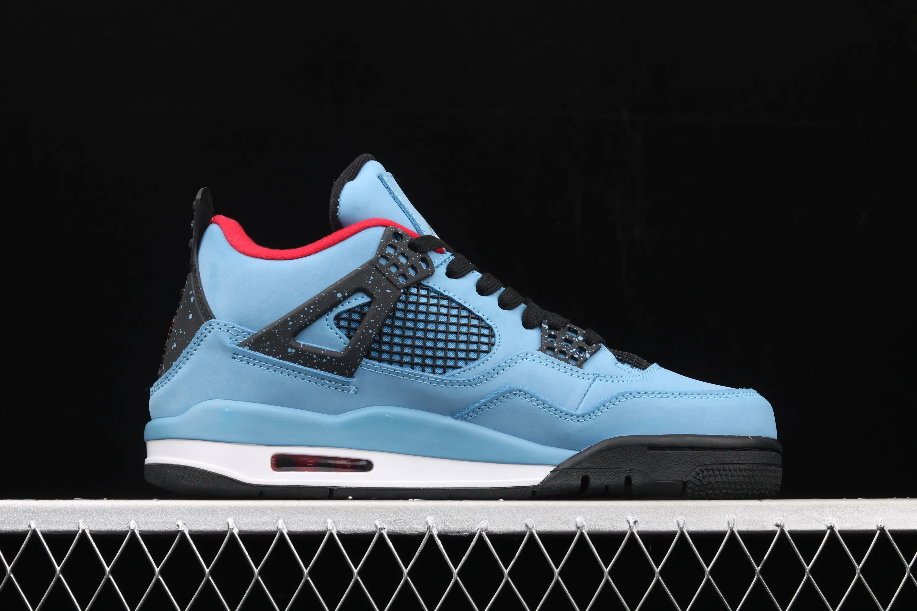 All categories Air Jordan Jordan series basketball shoes Air Jordan 4 G version Travis Scott Cactus Jack x Air Jordan 4 Joe 4 AJ4 joint model Suede blue 308497-406